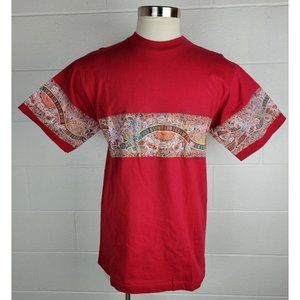 Vtg Gooses T-Shirts Aboriginal Art Serpent Australia Danny Eastland Red‎ XL